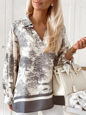 Bluzka Toile de Jouy grey ♡