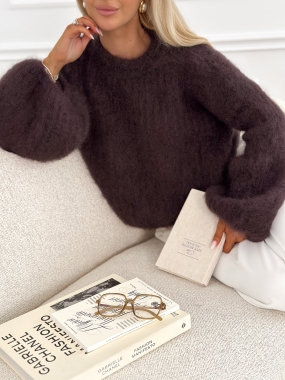 Sweter Bellini | 81% kid moher | czekolada ♡