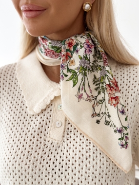 Apaszka Praire Fleurie | wełna i jedwab ♡