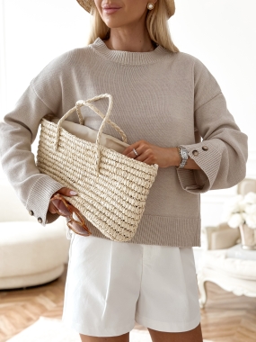 Sweter Hamptons | 100% bawełna | taupe ♡