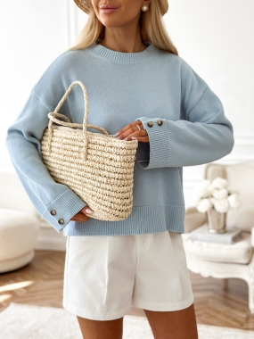 Sweter Hamptons | 100% bawełna | błękit ♡