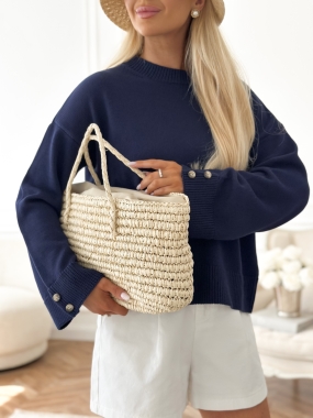 Sweter Hamptons | 100% bawełna | granat ♡