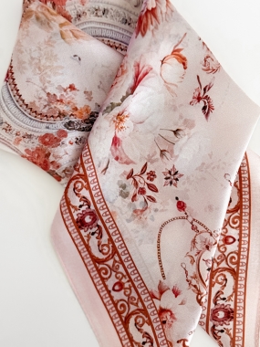 Apaszka Rose Ciel | 100% jedwab ♡