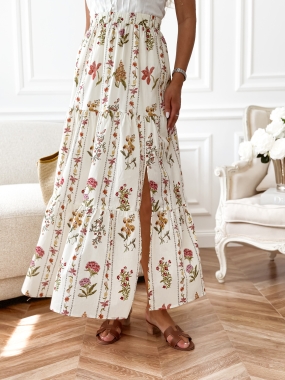 Spódnica Jardin d’Été | bawełna | maxi ♡