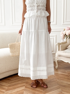 Spódnica Sophie | 100% bawełna | blanc ♡