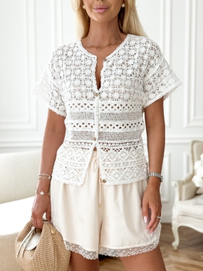 Bluzka Bianca | crochet | biel ♡