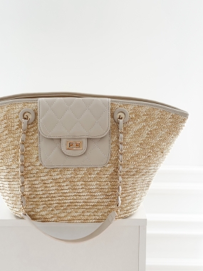 Torba Coco Beach | shopper | słomka | krem ♡