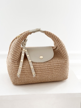 Torebka Harper | raffia i skóra naturalna | krem ♡