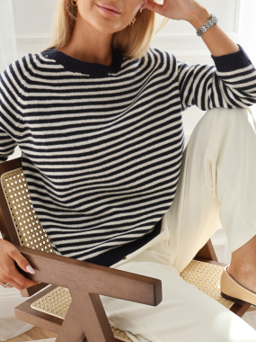 Sweter Connie | 100% wełna merino | bleu marine ♡