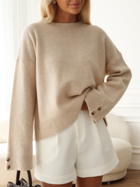 Sweter Hamptons | 100% wełna merino | beige ♡