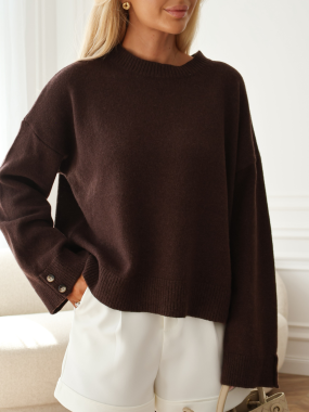 Sweter Hamptons | 100% wełna merino | brun chocolat ♡