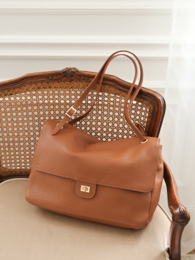 Torba Maxi Flap | skóra naturalna | koniak ♡