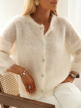 Cardigan Sophie | 80% kid moher | milk ♡