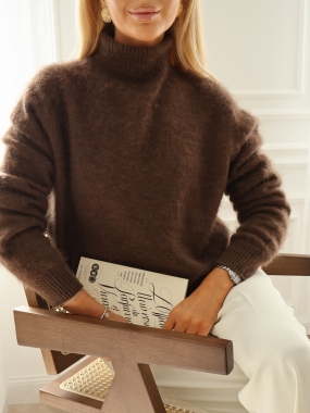 Golf Mink | 95% wełna 5% kaszmir | czekolada ♡