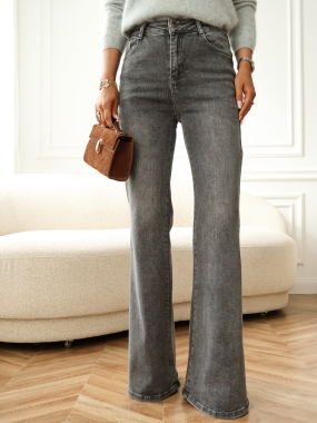 Jeansy Hadid | bootcut - flare | gris ♡