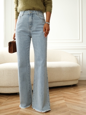 Jeansy Frankie | bootcut - flare | błękit ♡